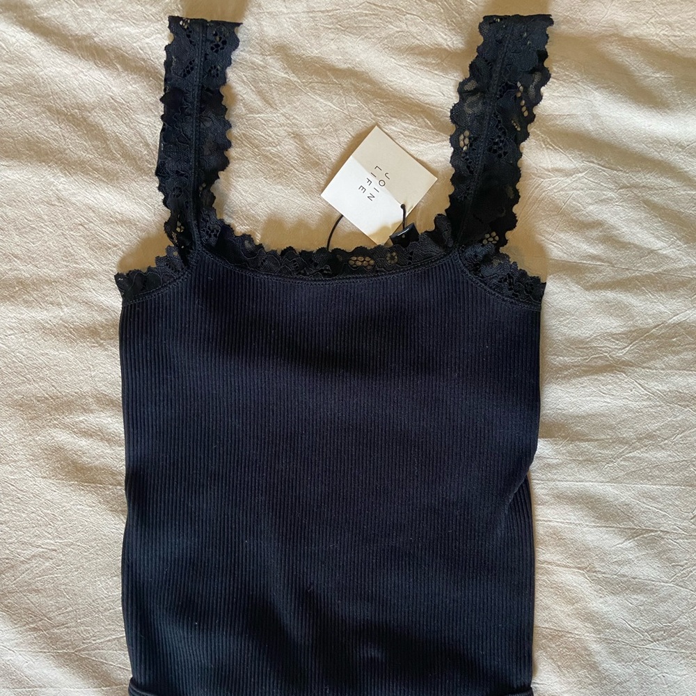 NWT Zara black ribbed bodysuit